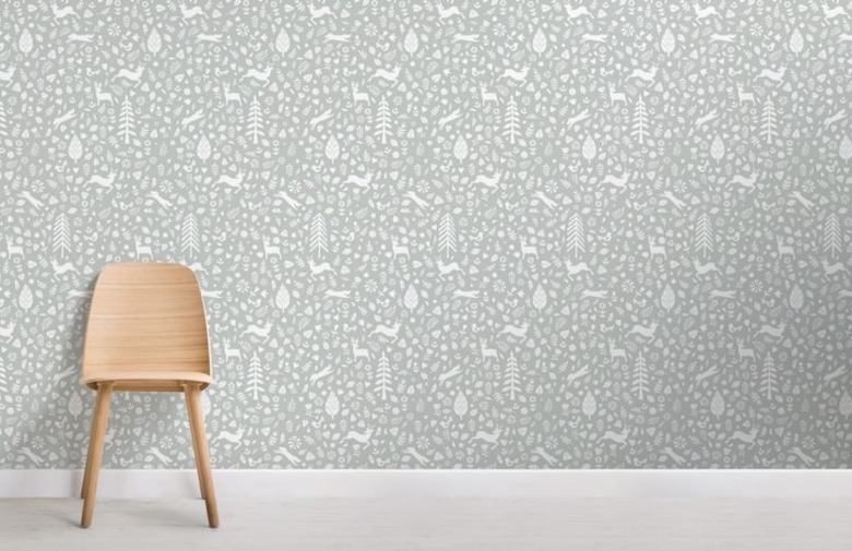folk art Scandinavian wallpaper