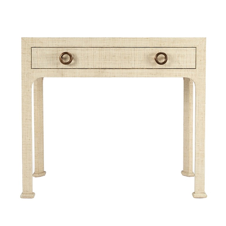 Raffia console in natural