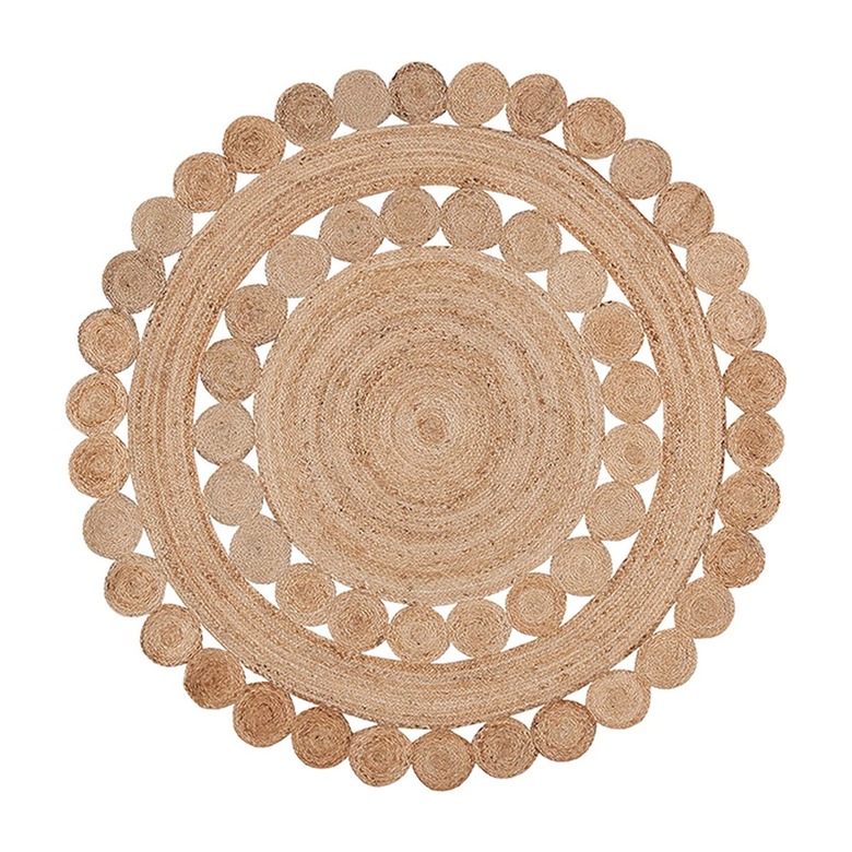 Patterned round jute area rug from SAFAVIEH