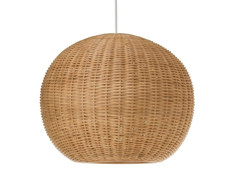 Wicker ball pendant lamp