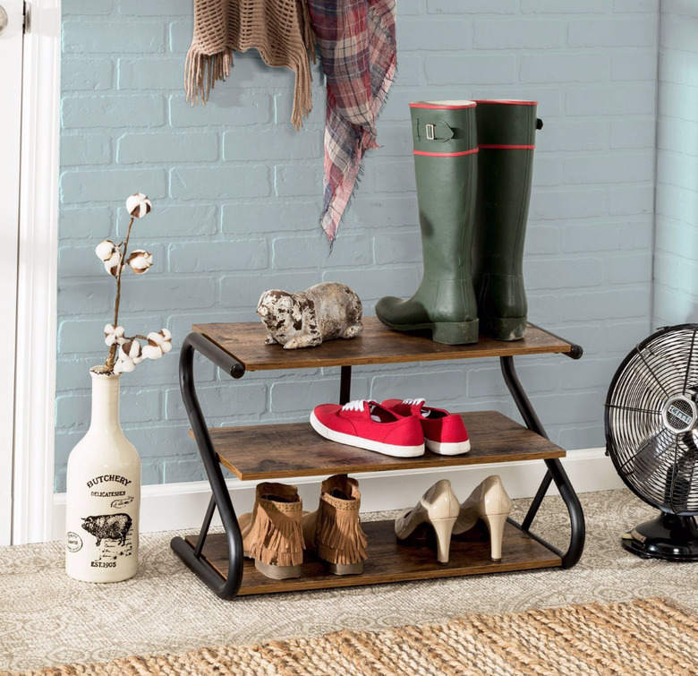 Rustic shoe organizer