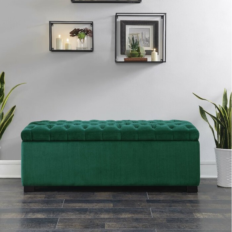 shoe storage bench jewel toned