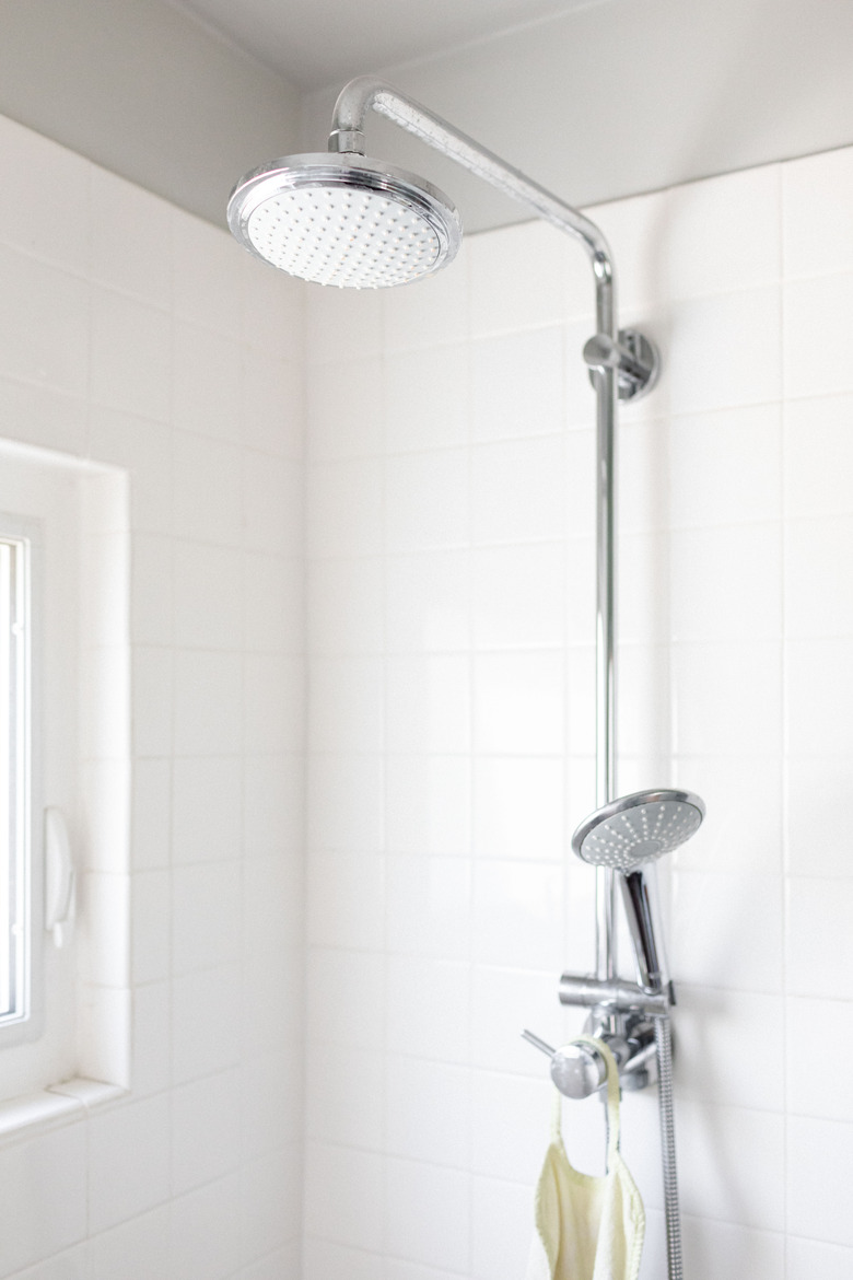 close up of shower head