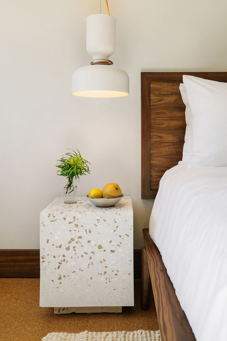 Silver Lake Inn bedroom terrazzo nightstand