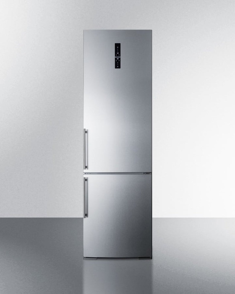 Summit 24-inch Stainless Steel Bottom 12 cu.ft. Freezer Energy Star Refrigerator