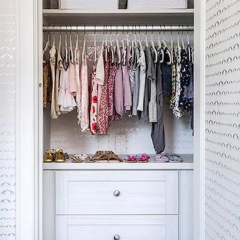 Nursery with open closet