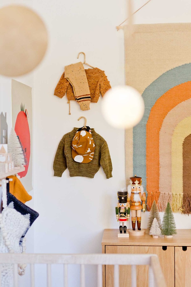Hanging outfits in nursery