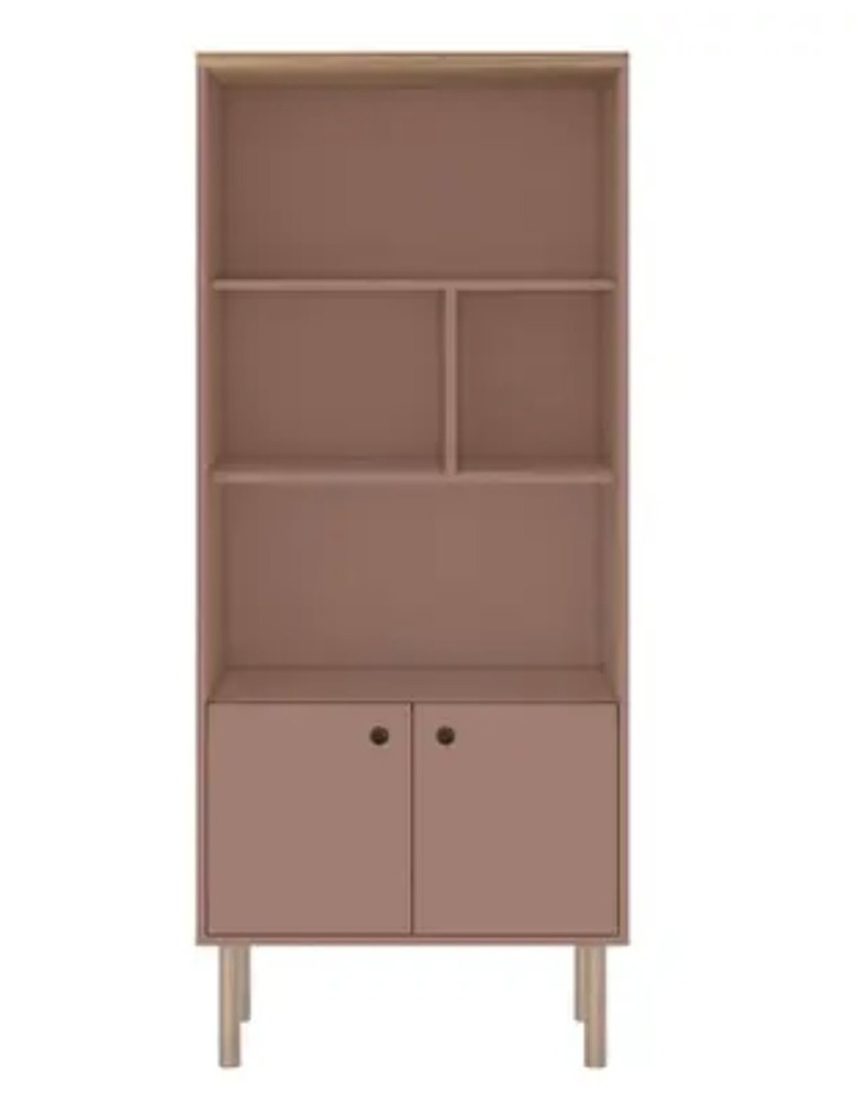 Modern 5 Shelf Bookcase Cabinet