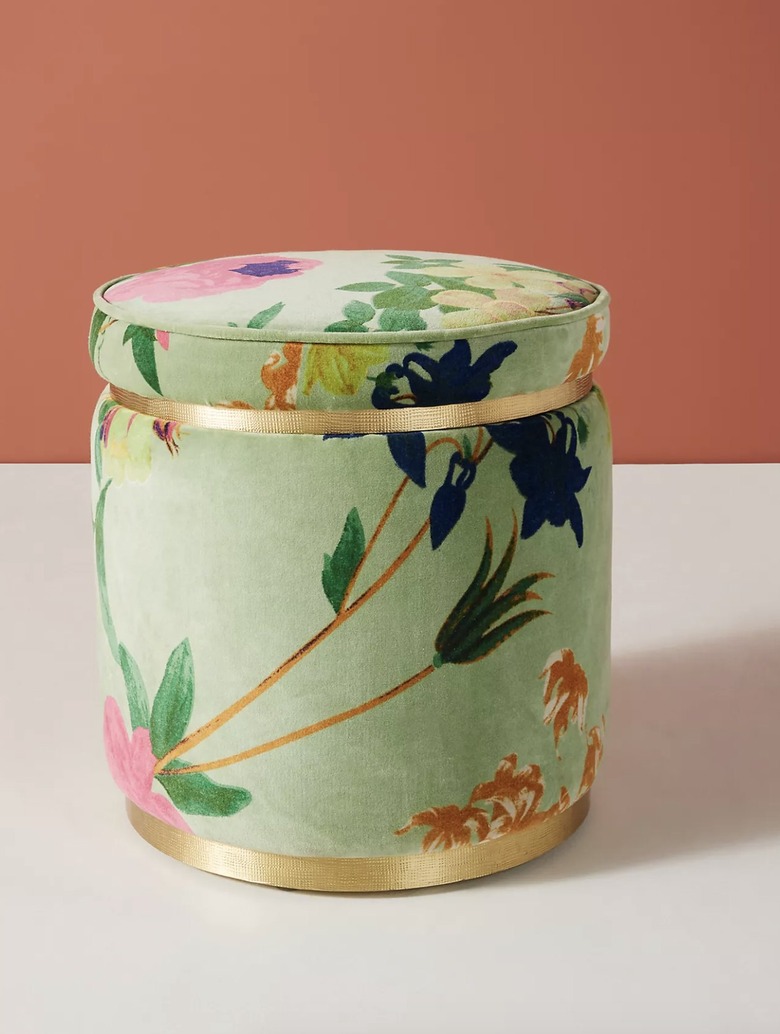 Velvet Floret Stool