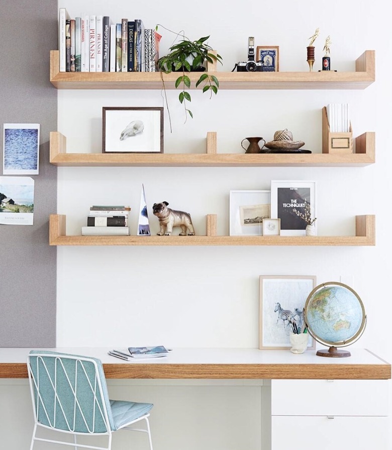 Office with open shelves