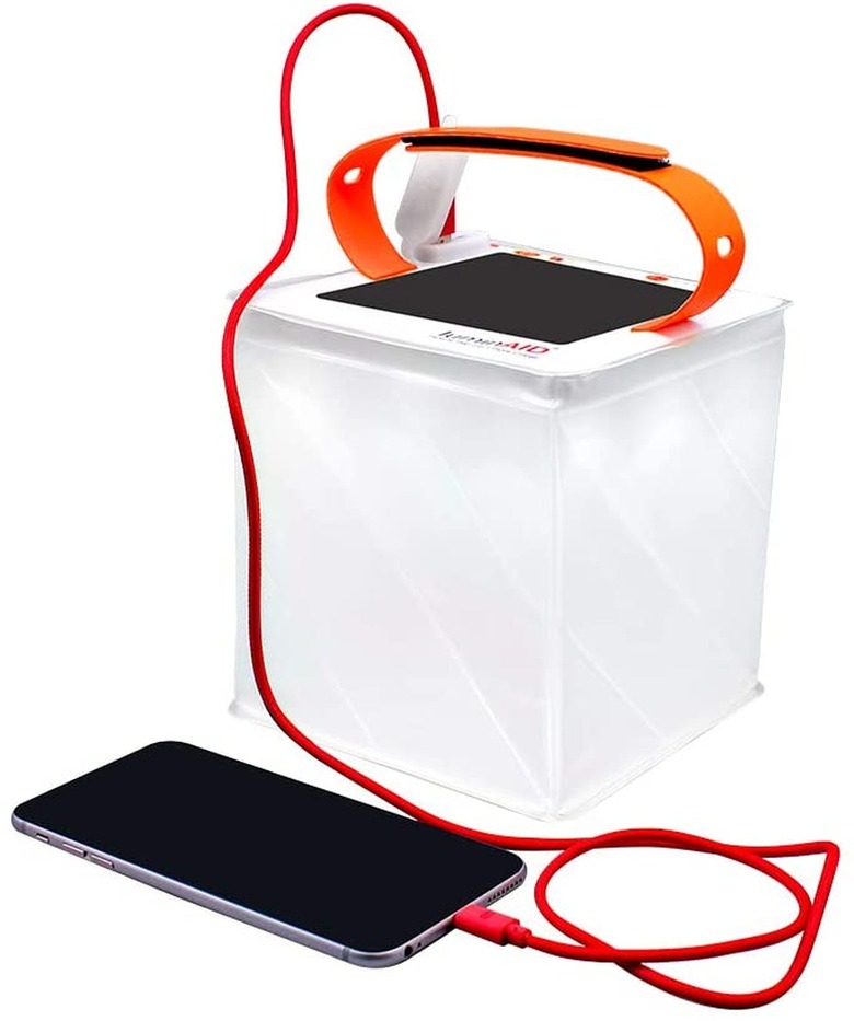 LuminAID lantern solar powered camping gear