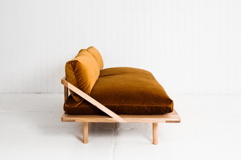 Austrialian brand Pop & Scott velvet sofa