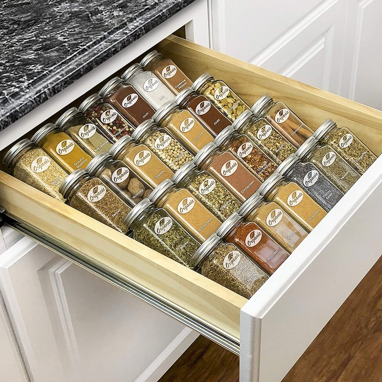 spice organizer drawer tray