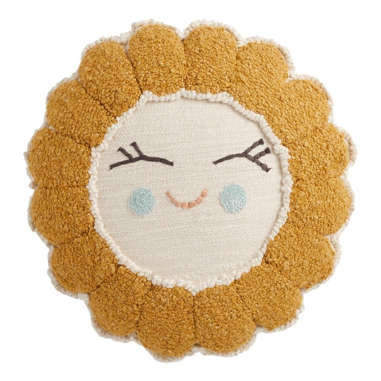 Round Sunshine Throw Pillow