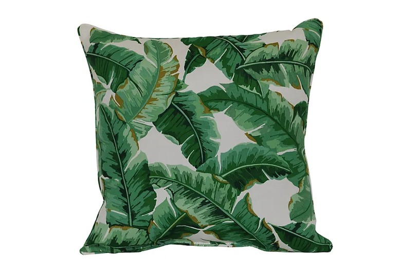 W Home Palm Leaf Square Throw Pillow