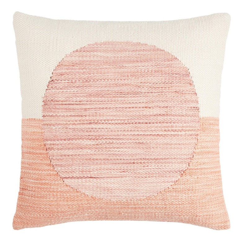 Two Toned Geo Sol Indoor Outdoor Throw Pillow