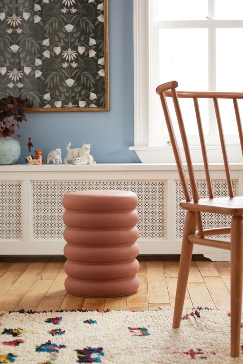 living room space with side table