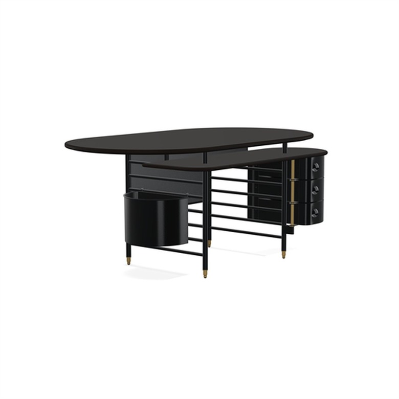 The Racine Executive Desk from Steelcase's new Frank Lloyd Wright collection.