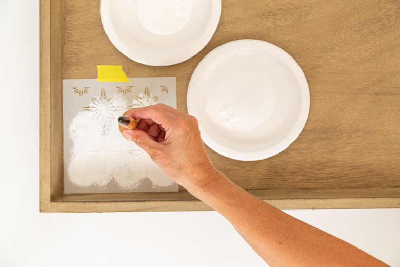 DIY Stenciled Coffee Table