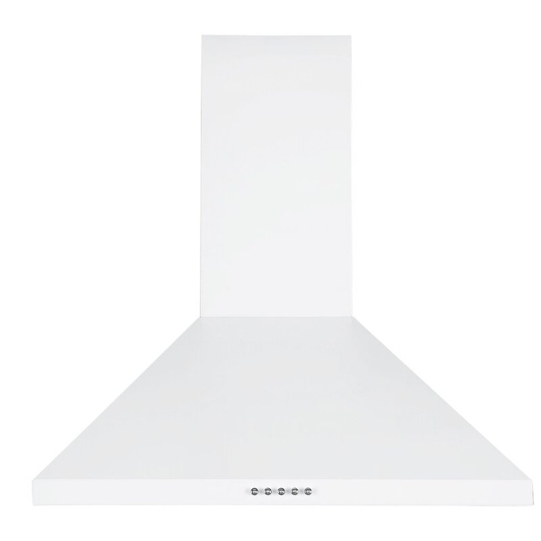 white chimney stove hood vent