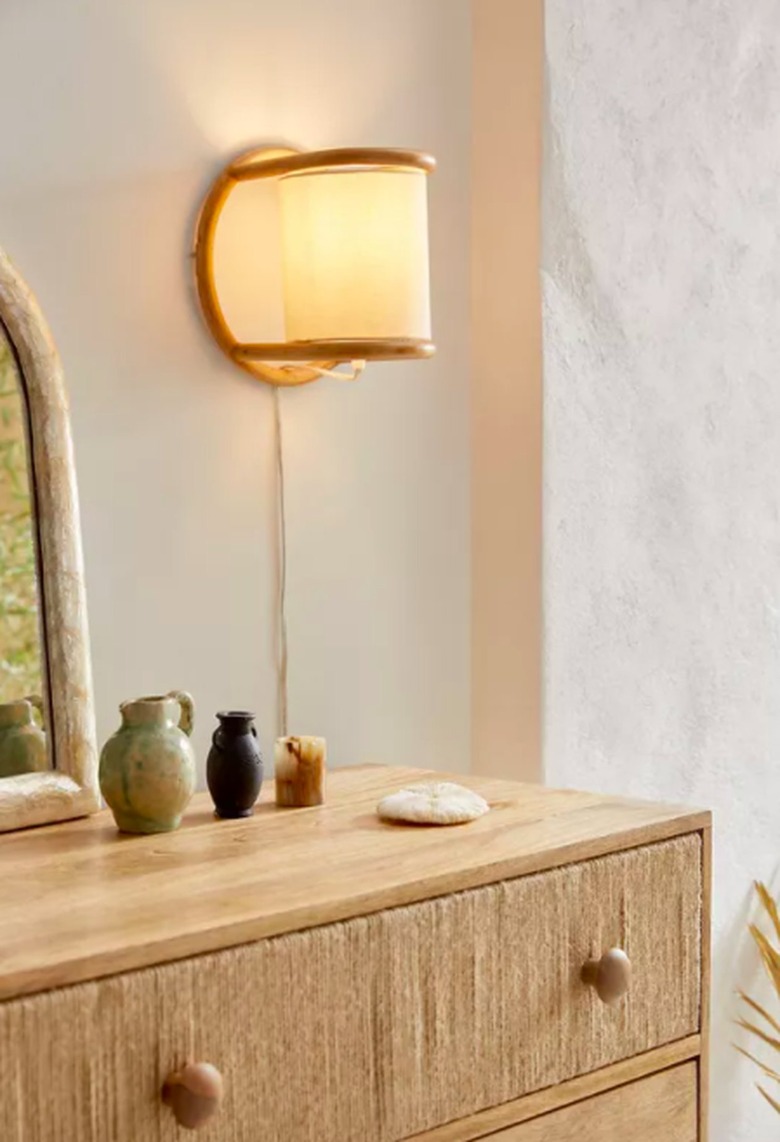 Urban Outfitters Marcella Rattan Sconce