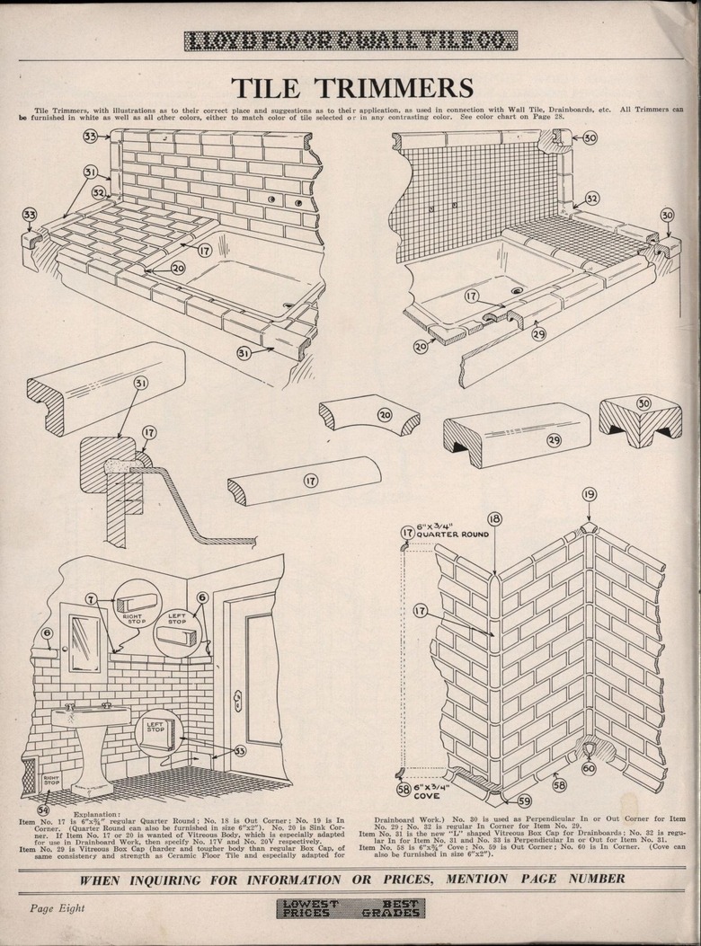 subway tile diagrams