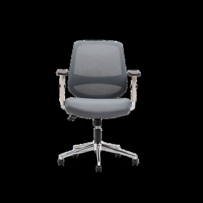 modern gray mesh back swivel office chair