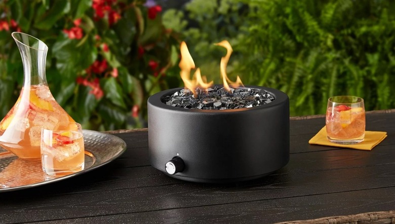 round tabletop fire pit