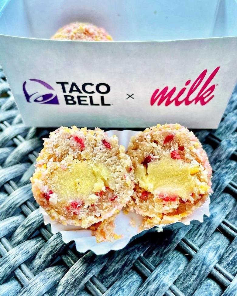Taco Bell and Milk Bar Strawberry Bell Truffle