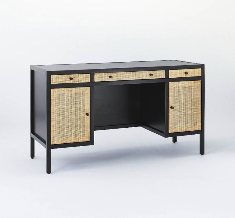 Threshold Designed With Studio McGee Springville Wood Executive Desk With Drawers