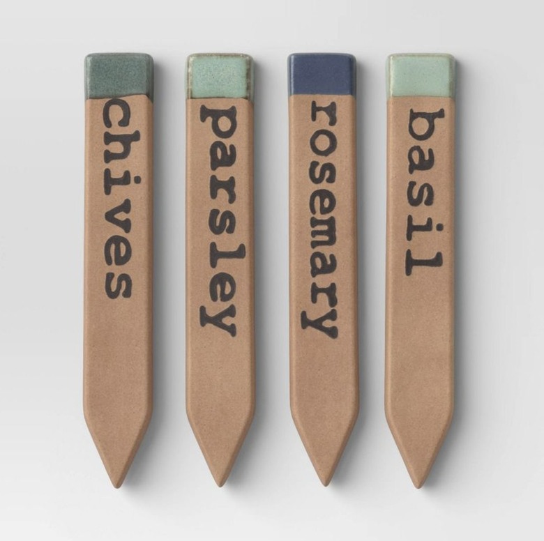 Smith & Hawken 4-Pack Stoneware Herb Marker