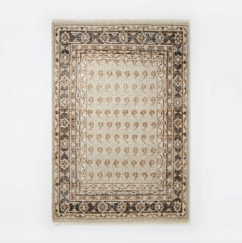 hand-knotted neutral rug