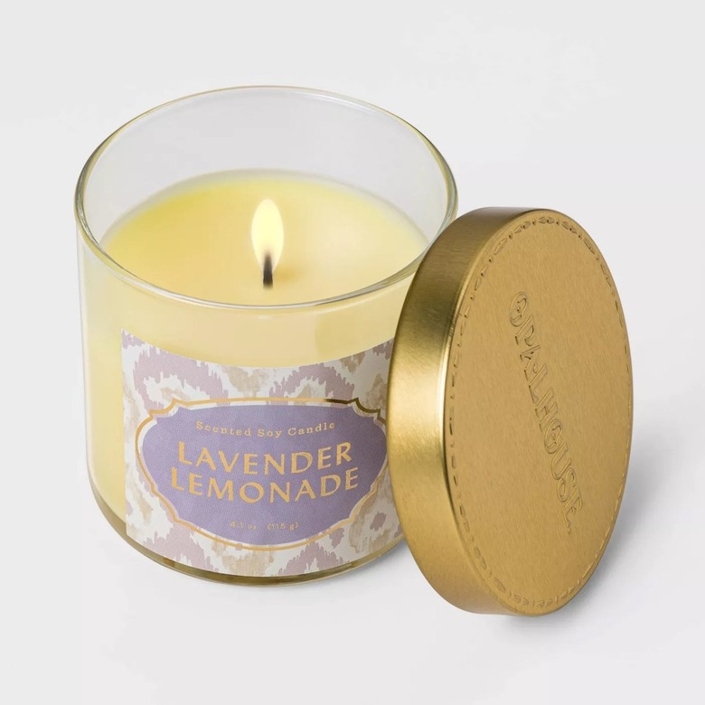 Opalhouse Lidded Glass Jar Lavender Lemonade Candle