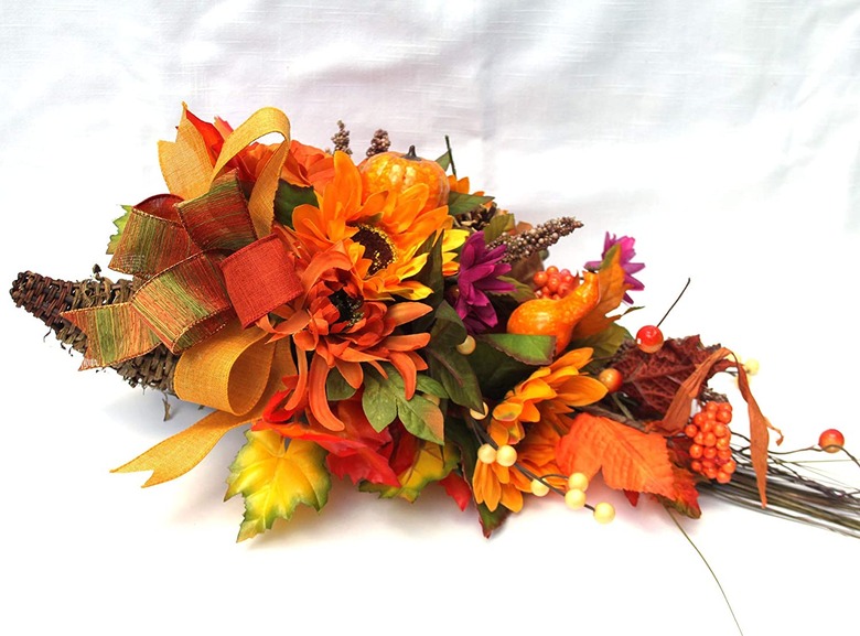 Leopard Designs Fall Cornucopia Centerpiece