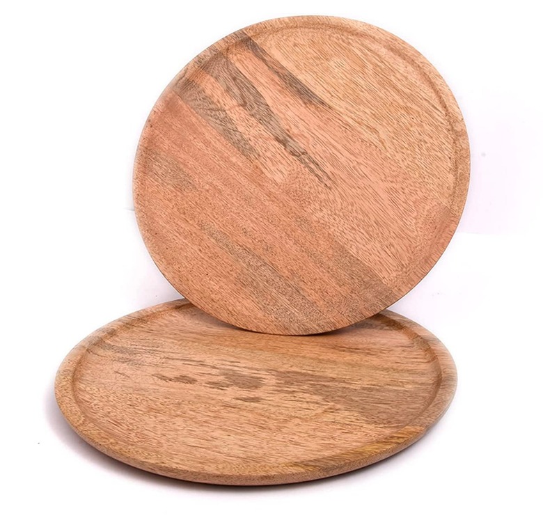 Wood charger plates