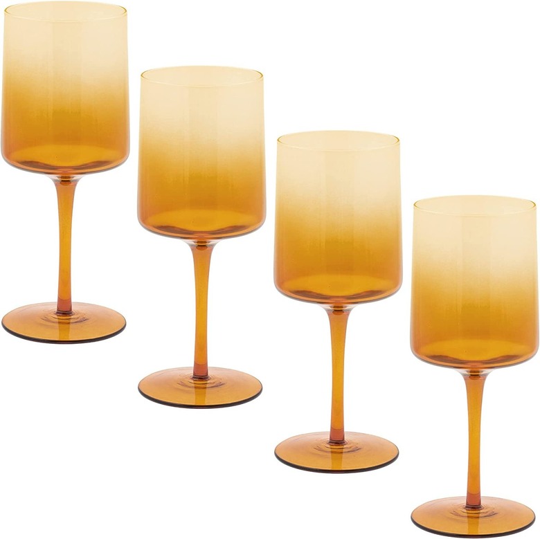 Amber wine glasses