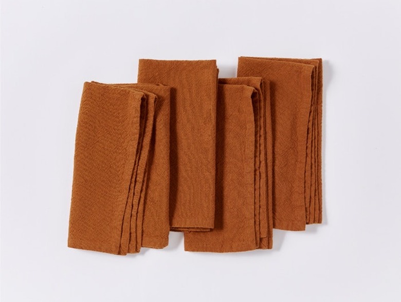 burnt orange textured napkins