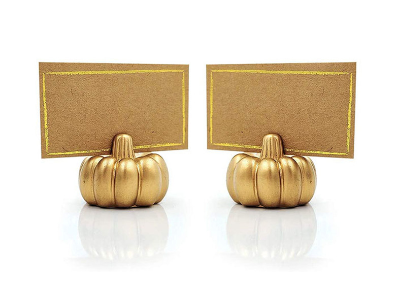 Kate Aspen Pumpkin Place Card Holder