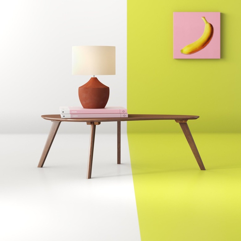 Abstract minimal wood coffee table