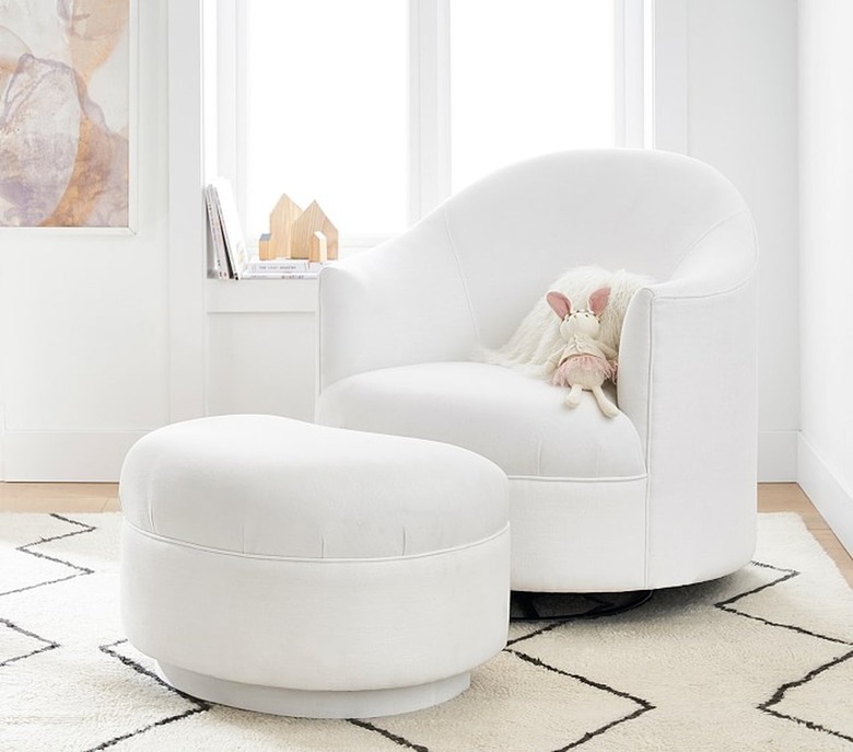 Pottery Barn Kids Lola Swivel Glider and Ottoman