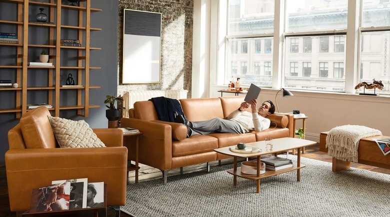 Burrow Block Nomad Leather Sofa