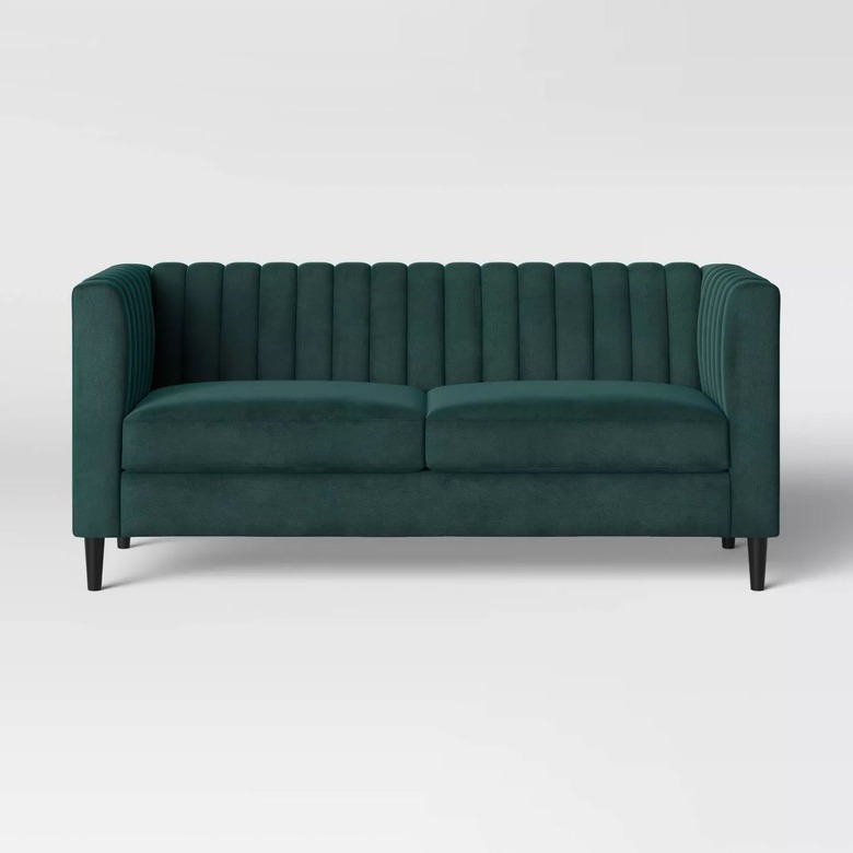green sofa