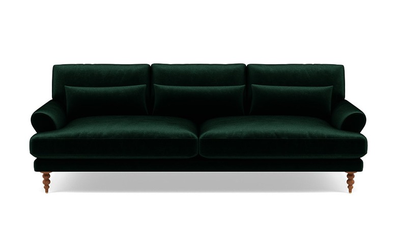 deep green sofa