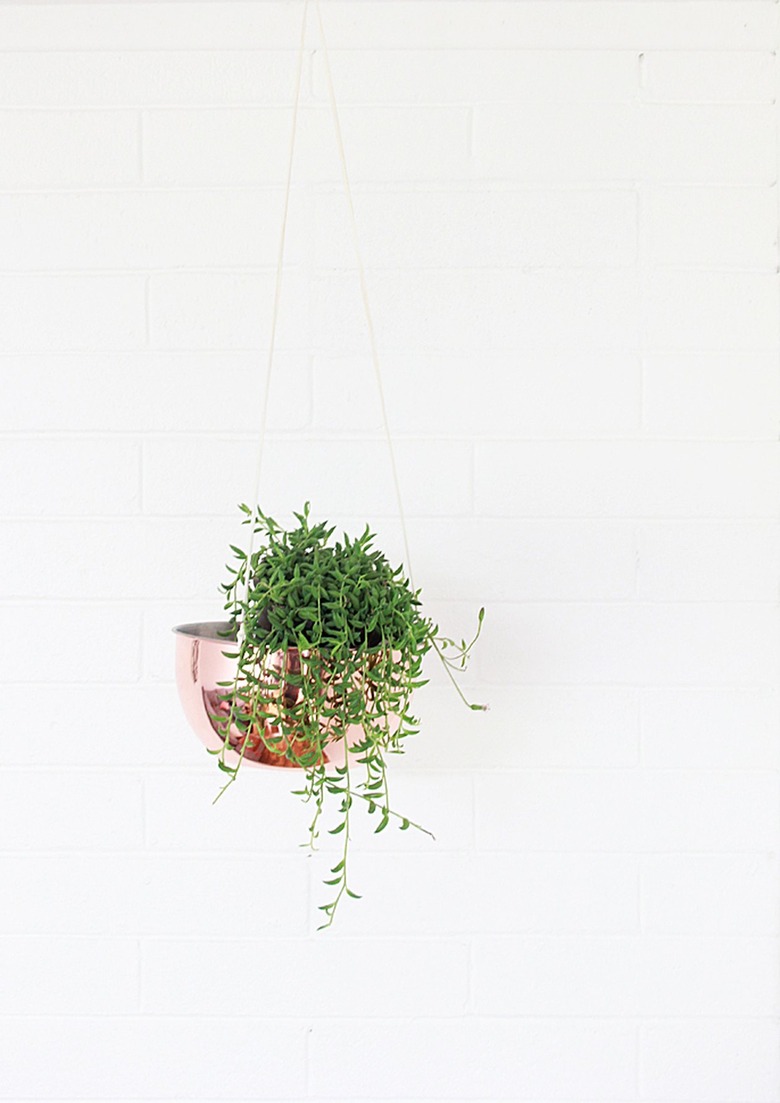 DIY Copper Hanging Planter