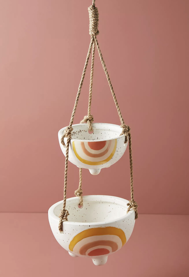 Iris Rainbow Two-Tier Hanging Planter