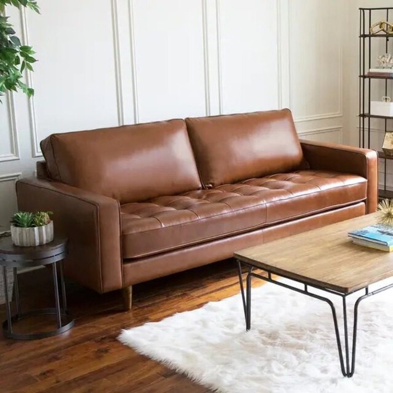Abbyson Holloway Leather Sofa
