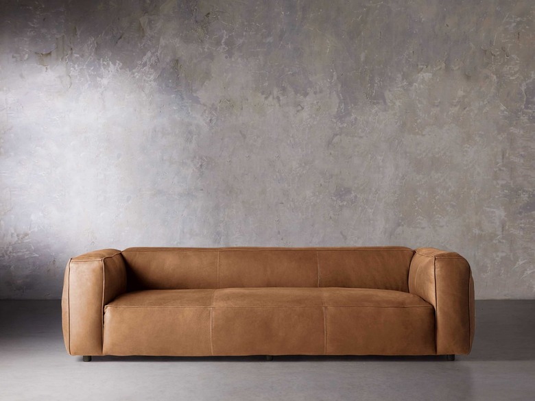 Madrone leather sofa