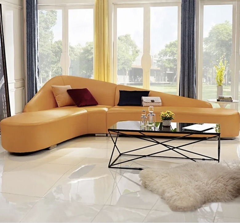 Faux Leather Sectional Sofa