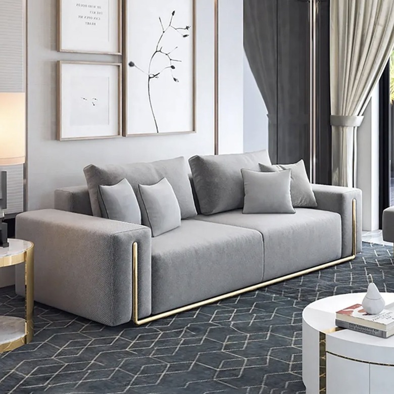 Modern Upholstered 3-Seater Sofa