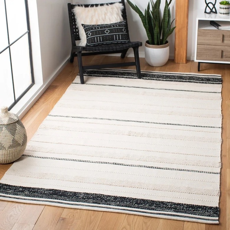 Cotton striped rug